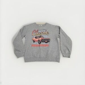 Women's Ford Mustang Classic Pony USA Logo Graphic Sweatshirt Hoodie L